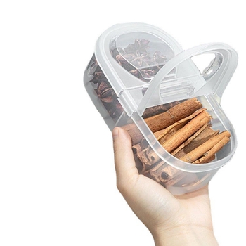 Θήκη Αποθήκευσης Μπαχαρικών με Καπάκι, Σφραγισμένο PP Πλαστικό, 500 ml, Για Κουζίνα