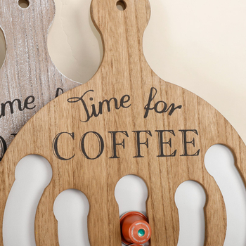 Tianzhi Κυκλικό ξύλινο κρεμαστό αποθήκευσης καψουλών καφέ με λαβή