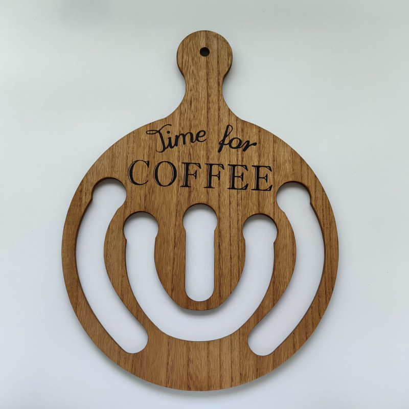 Tianzhi Κυκλικό ξύλινο κρεμαστό αποθήκευσης καψουλών καφέ με λαβή