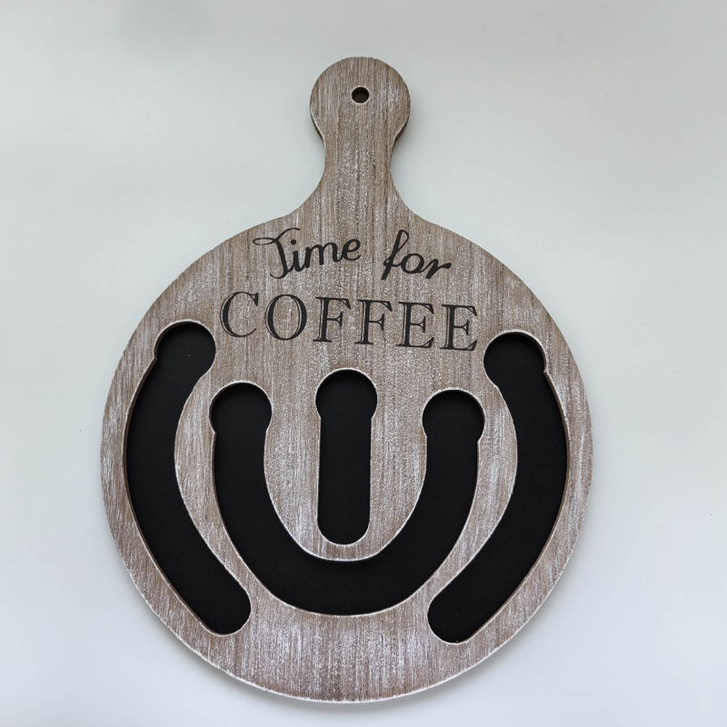 Tianzhi Κυκλικό ξύλινο κρεμαστό αποθήκευσης καψουλών καφέ με λαβή