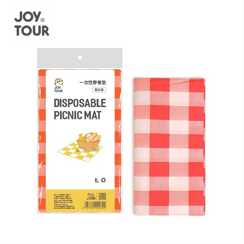 JOYTOUR WT-2023.3 – Vienreizējās lietošanas piknika paklājiņš, biezāks kempingam, PE audums, 3-6 cilvēkiem