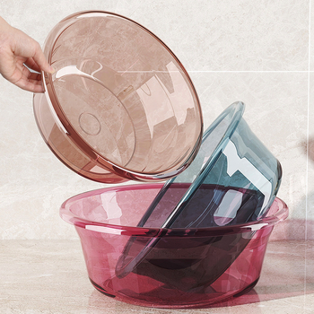 Plastmasas mājas mazgāšanas baseins ar biezinājumu, daudzfunkcionāls — paredzēts trauku, dārzeņu un kāju mazgāšanai