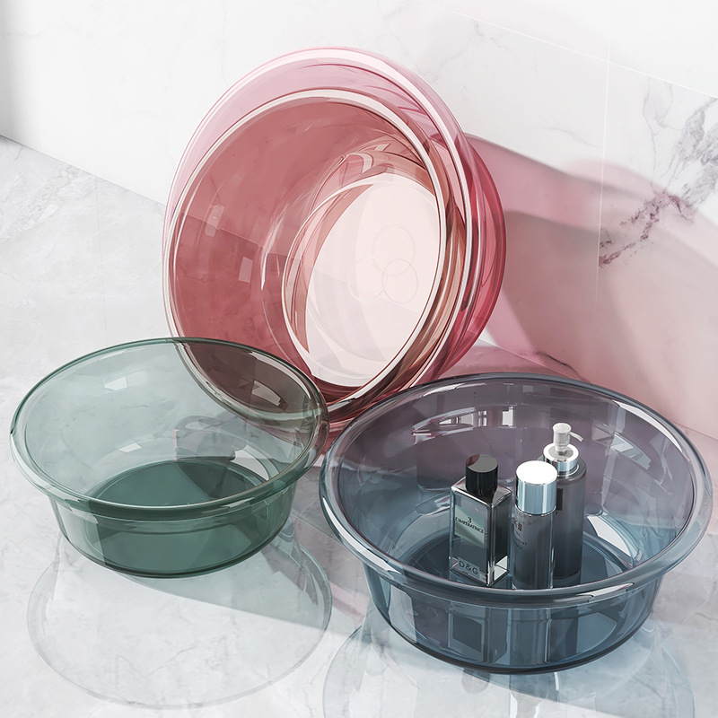 Plastmasas mājas mazgāšanas baseins ar biezinājumu, daudzfunkcionāls — paredzēts trauku, dārzeņu un kāju mazgāšanai