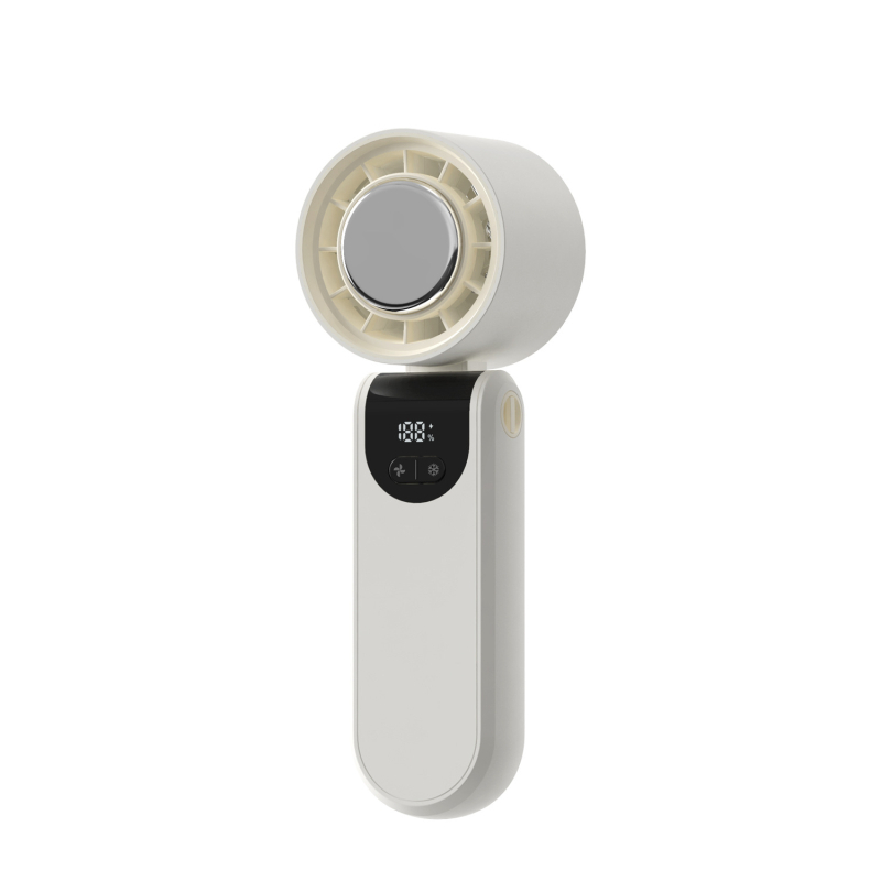 USB vėjelė su įmontuota ličio baterija 2000–4000 mAh, bešepetėlinis variklis, 5 mentelės, 3 greičiai, veikimo laikas 6–8 valandos