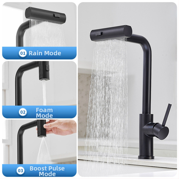 Virtuvės ištraukiamas čiaupas karštam ir šaltam vandeniui, nerūdijantis plienas, šlifuotas paviršius, keramikinis vožtuvo šerdis, modelis 3668