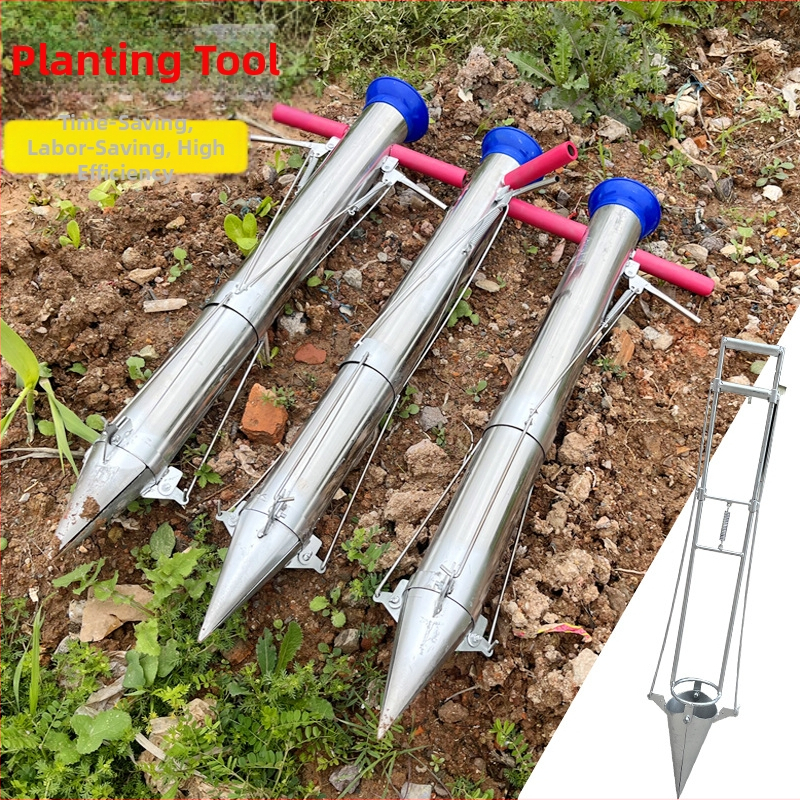 Daigų persodinimo kastuvas — universali priemonė persodinti daigus, kūnas iš aukšto anglies plieno, rankena iš plieno, modelis BD-ZY002