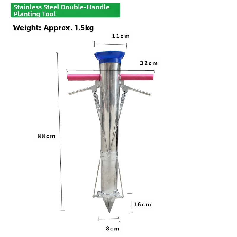 Daigų persodinimo kastuvas — universali priemonė persodinti daigus, kūnas iš aukšto anglies plieno, rankena iš plieno, modelis BD-ZY002