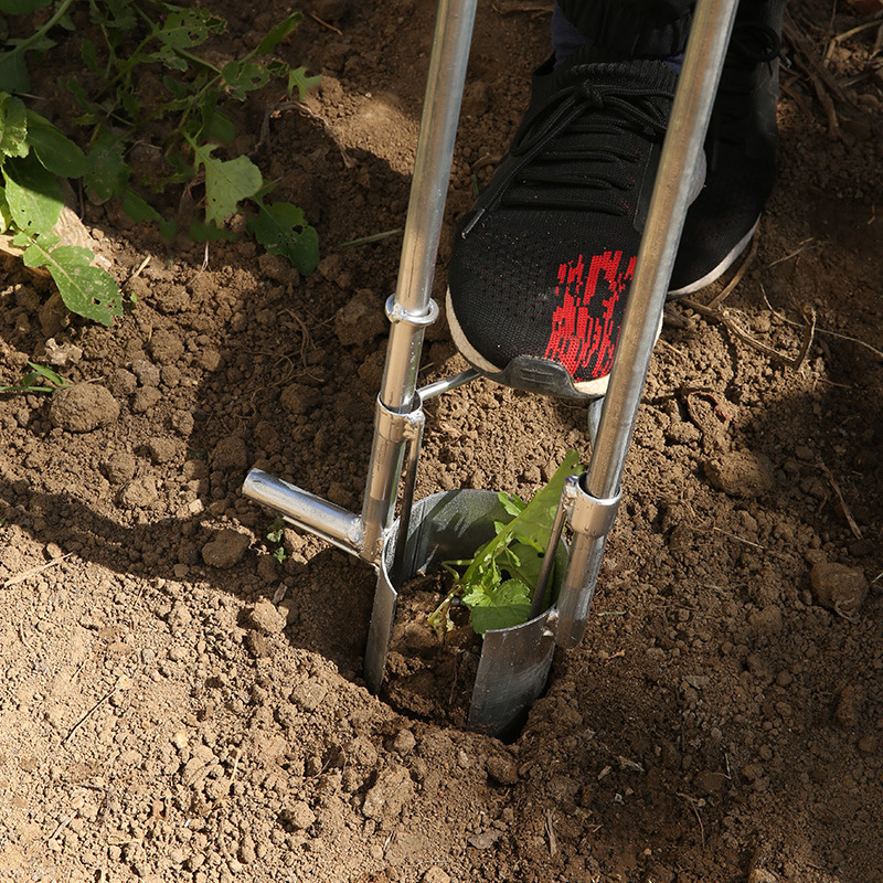 Set de unelte pentru transplantarea răsadurilor, 3 piese, oțel inoxidabil, Kyushu Garden, pentru terenuri agricole