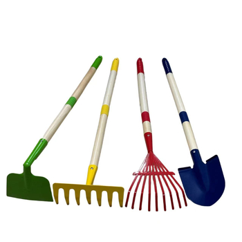 Vaikų kastuvėlių rinkinys smėliui ir sodui – plieninis korpusas, medinė rankena, kastuvėlės galvutės svoris 323 g, tinkamas namų sodo ir lauko žaidimams prie jūros