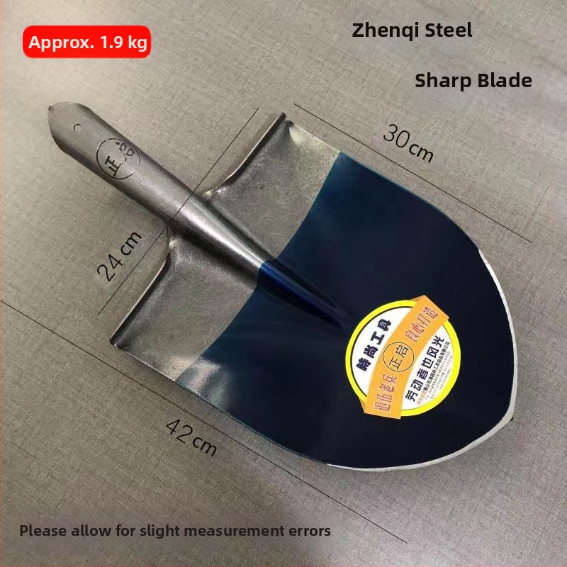 Kvadratinės kastuvo galvos, aukštos anglies plienas, medinis kotas, kastuvo galvos svoris 1,9 kg, žemės ūkiui