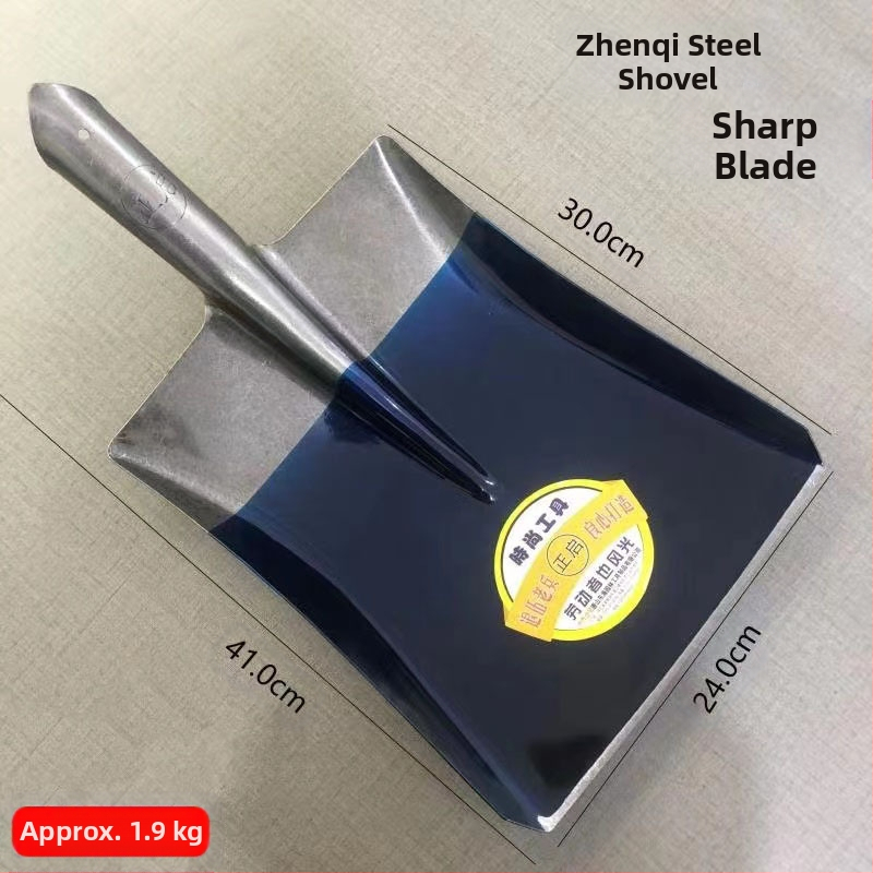 Kvadratinės kastuvo galvos, aukštos anglies plienas, medinis kotas, kastuvo galvos svoris 1,9 kg, žemės ūkiui