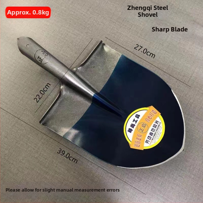 Kvadratinės kastuvo galvos, aukštos anglies plienas, medinis kotas, kastuvo galvos svoris 1,9 kg, žemės ūkiui