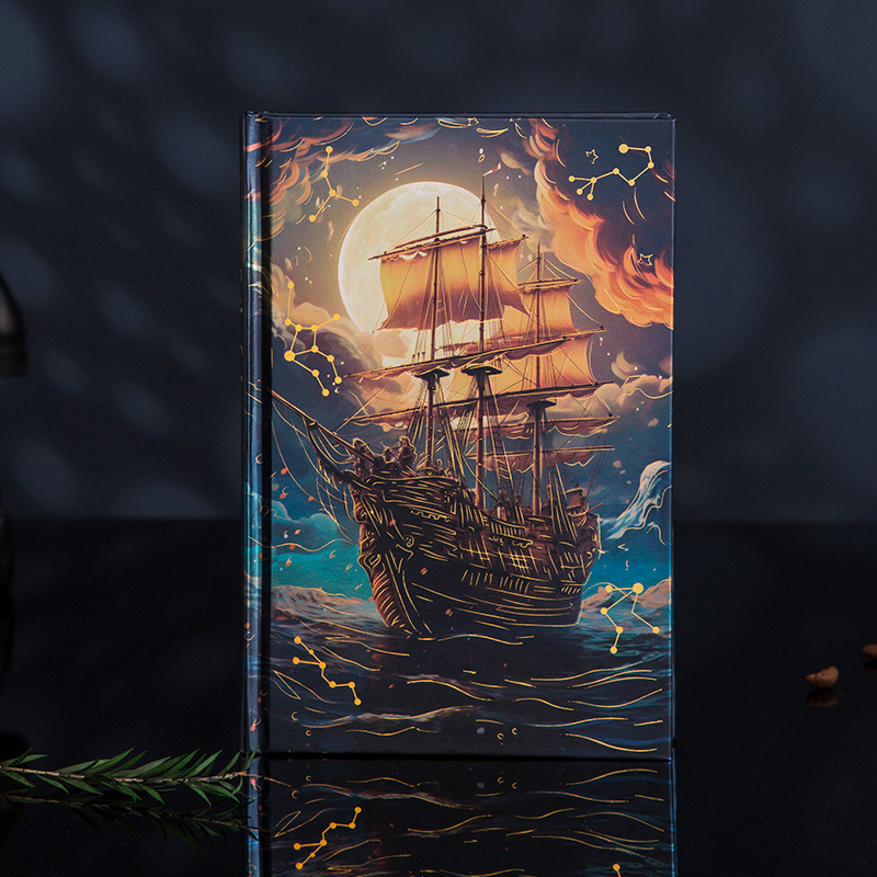 Dream Sail Tvrdi dnevnik s 3D ilustracijom naslovne stranice — Dowling papir, 100 g/m², zaključavajuće vezanje