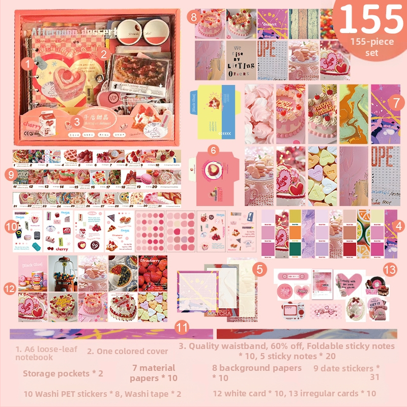 Σετ planner με ρετρό στυλ σε κουτί δώρου για παιδιά – Δώρο γενεθλίων, για εκπαιδευτικά μαθήματα και για τελετές αποφοίτησης