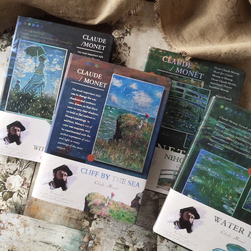 Shimilu bilježnica s tvrdim uvezom, nostalgičnog retro stila, europskog dizajna s ilustracijama Van Gogha i Moneta