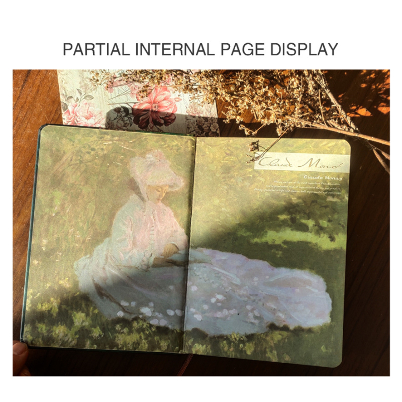 Shimilu bilježnica s tvrdim uvezom, nostalgičnog retro stila, europskog dizajna s ilustracijama Van Gogha i Moneta