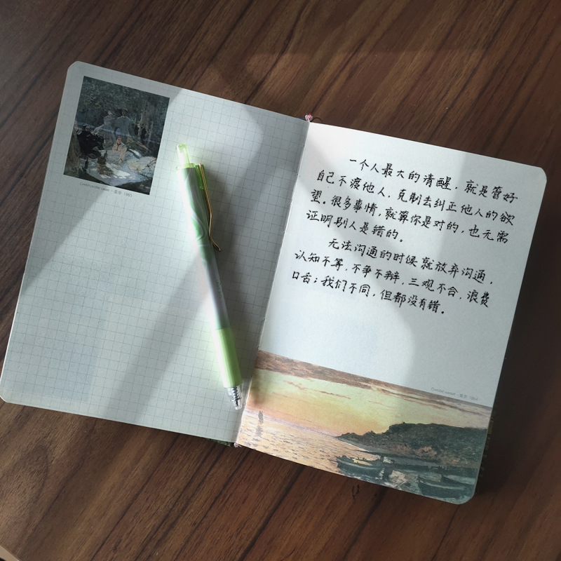 Shimilu bilježnica s tvrdim uvezom, nostalgičnog retro stila, europskog dizajna s ilustracijama Van Gogha i Moneta