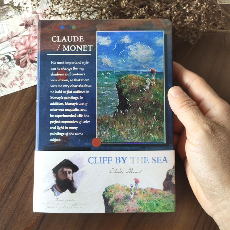 Shimilu bilježnica s tvrdim uvezom, nostalgičnog retro stila, europskog dizajna s ilustracijama Van Gogha i Moneta