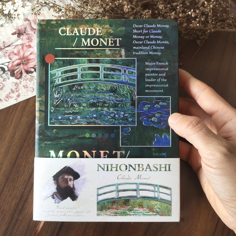 Shimilu bilježnica s tvrdim uvezom, nostalgičnog retro stila, europskog dizajna s ilustracijama Van Gogha i Moneta