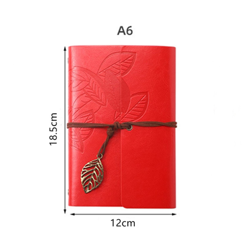 Bilježnica s otpuštivim listovima, kožnim izgledom kućišta, kraft papir, 75 stranica, nostalgičan retro stil