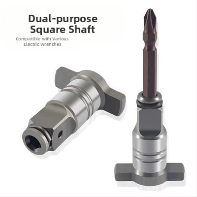 Адаптерна глава за електрически гаечен ключ със квадратен вал, двойни магнитни пневматични съединители, конструкция от алуминий и чугун