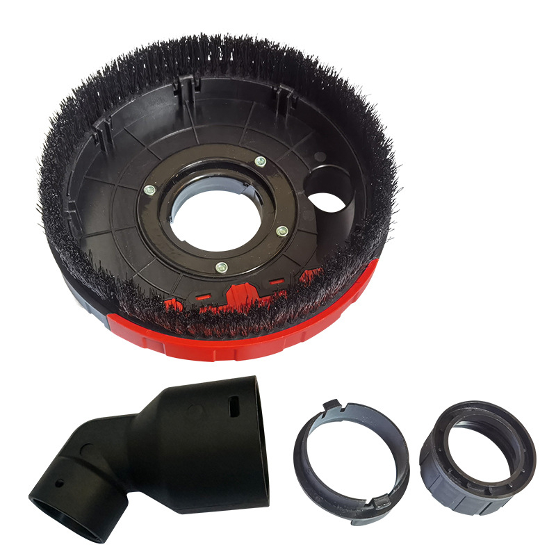 Прахозащитен кожух за ъглошлайф със сменяем въртящ се ъглов свързвач, пластмаса