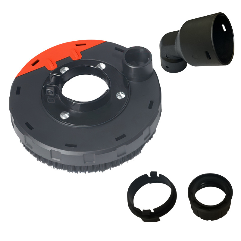 Прахозащитен кожух за ъглошлайф със сменяем въртящ се ъглов свързвач, пластмаса