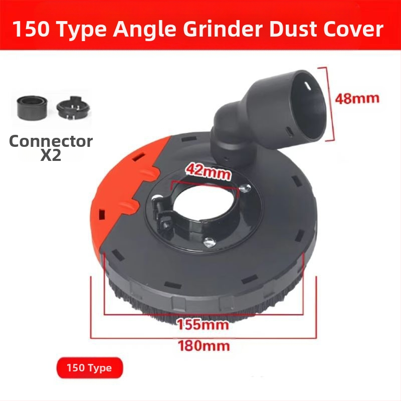 Прахозащитен кожух за ъглошлайф със сменяем въртящ се ъглов свързвач, пластмаса