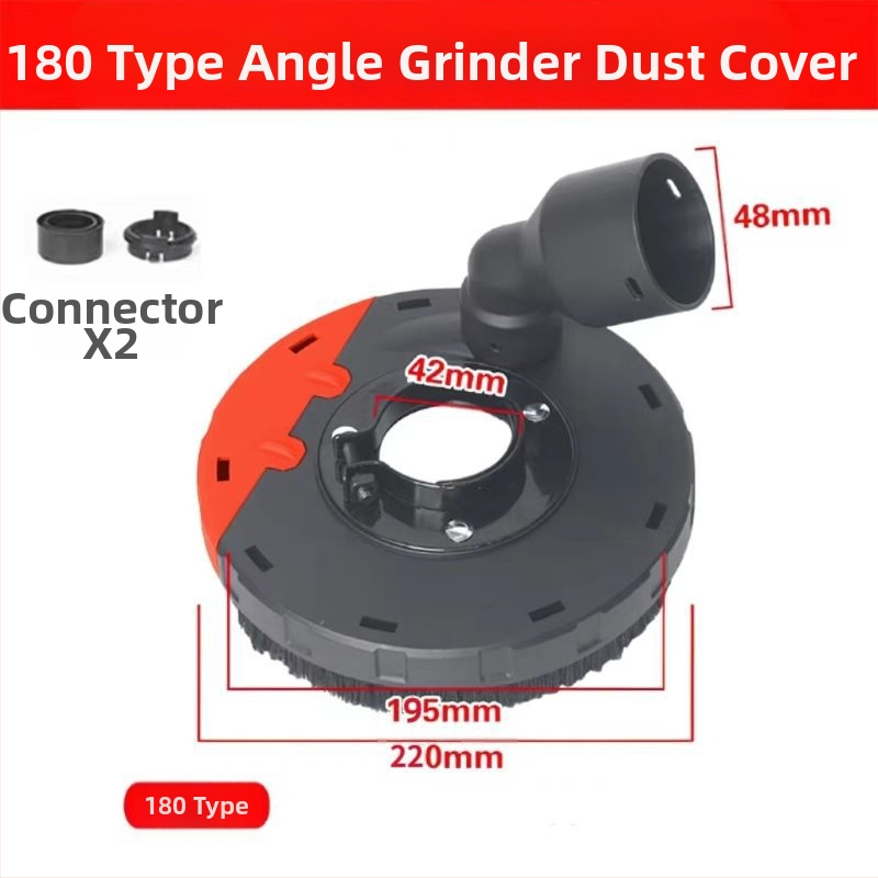 Прахозащитен кожух за ъглошлайф със сменяем въртящ се ъглов свързвач, пластмаса