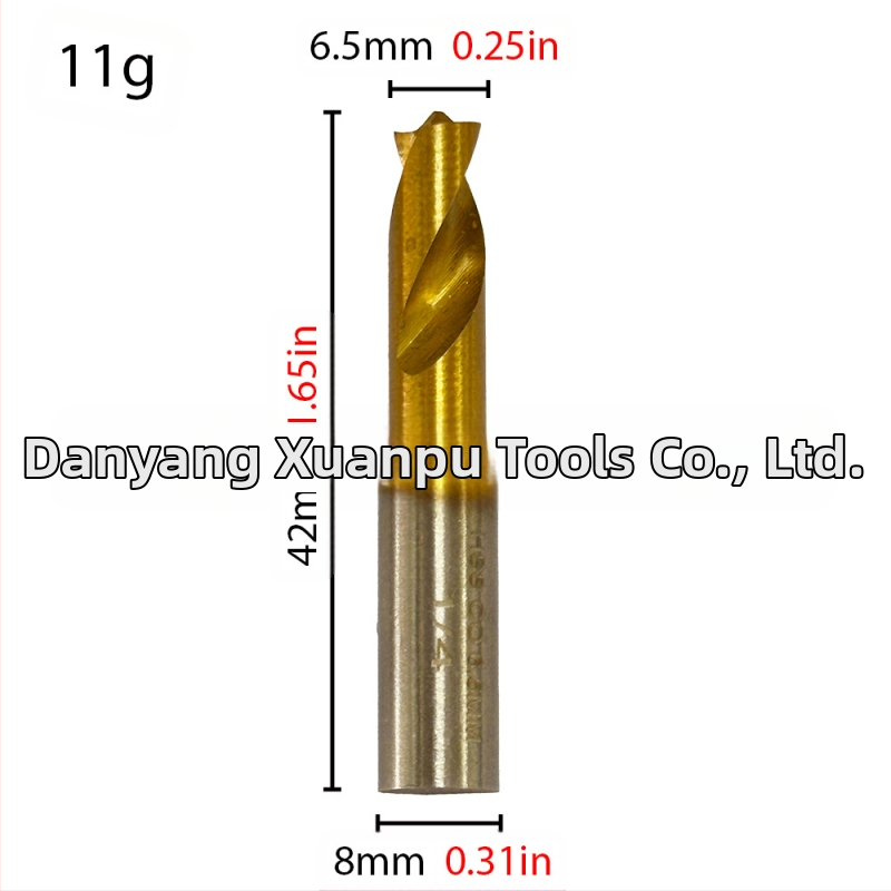 Liberty Дриль бит за точково заваряване с титаново покритие върху високоскоростна стомана, с прав штифт, съдържа кобалт – за премахване на заваръчни точки по автомобилна ламарина