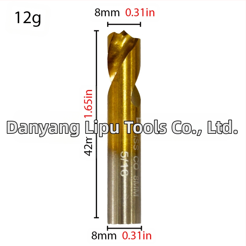 Liberty Дриль бит за точково заваряване с титаново покритие върху високоскоростна стомана, с прав штифт, съдържа кобалт – за премахване на заваръчни точки по автомобилна ламарина