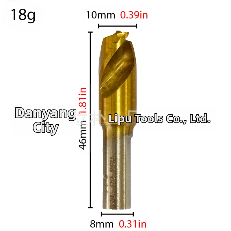 Liberty Дриль бит за точково заваряване с титаново покритие върху високоскоростна стомана, с прав штифт, съдържа кобалт – за премахване на заваръчни точки по автомобилна ламарина