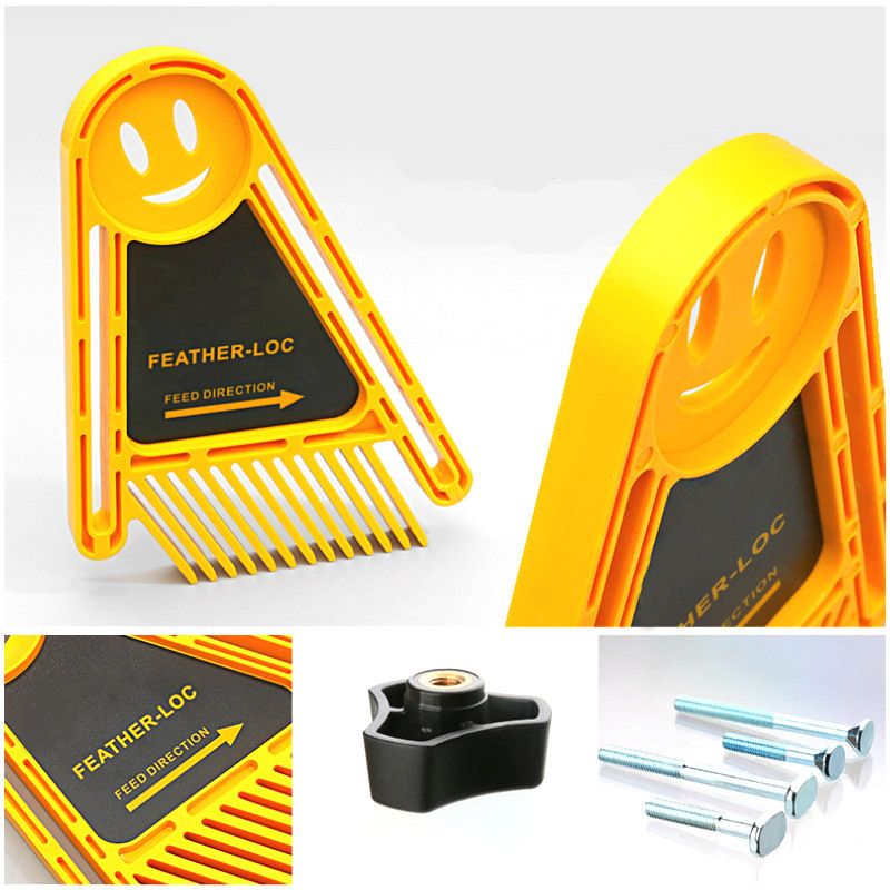 Дървообработващо защитно устройство с удължен featherboard и наклонено повдигане – подходящо за масов трион, циркуляр и лентов трион; комплект от 40 части, разглобяем инструмент за домашна употреба