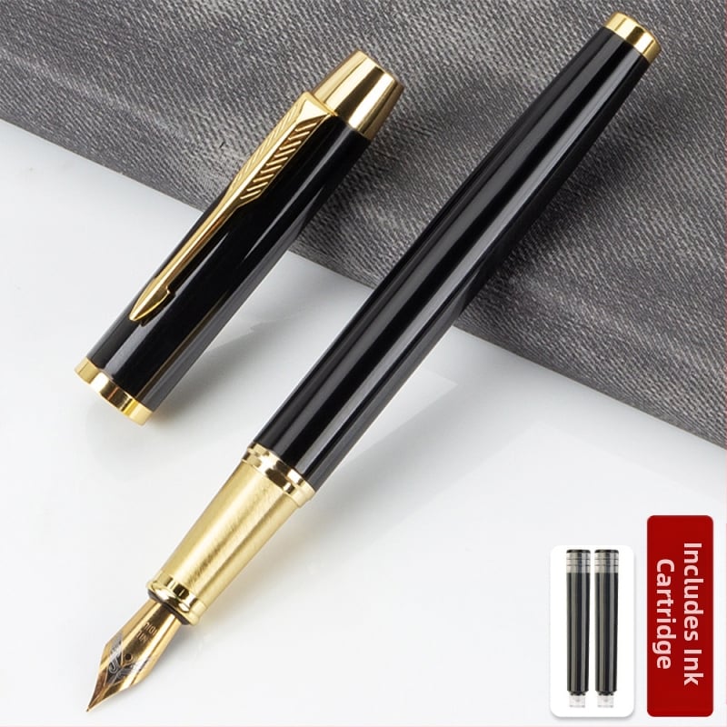 KD209 rašiklio rinkinys, metalinis korpusas, iridžio galiukas, rašalo kasetės sistema, spausdintas logotipas