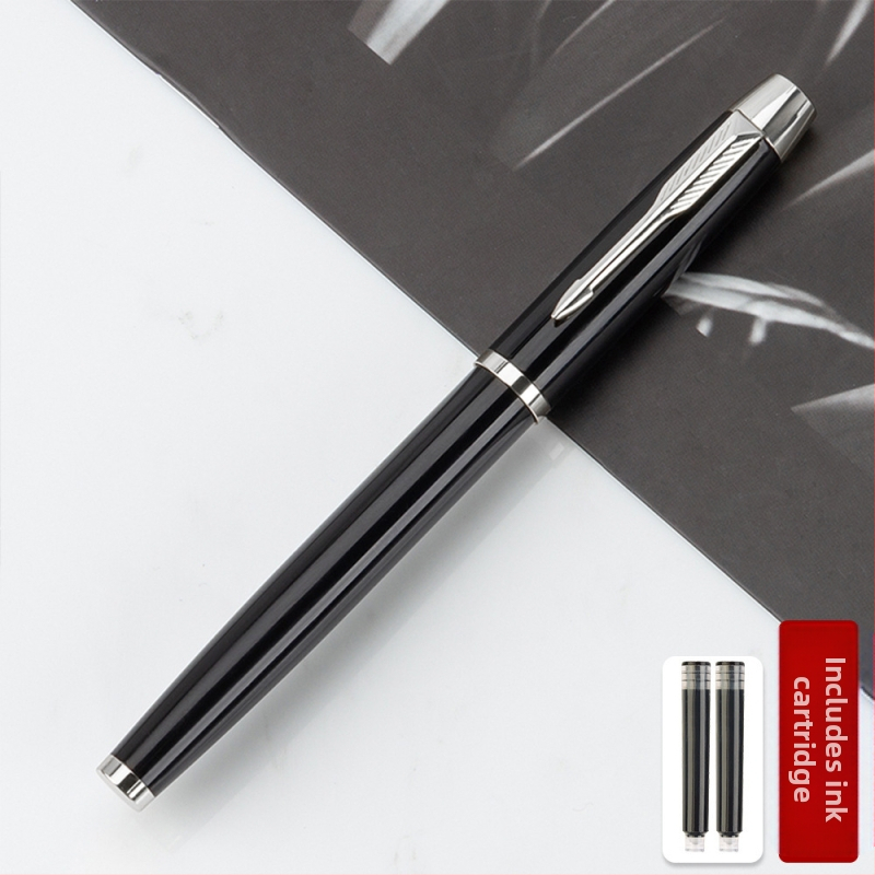 KD209 rašiklio rinkinys, metalinis korpusas, iridžio galiukas, rašalo kasetės sistema, spausdintas logotipas