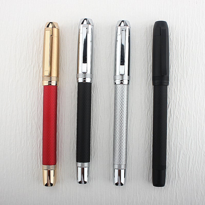 Jinhao 92 Metalinis parašų rašiklis, Nerūdijančio plieno nib, Be anglies tintos