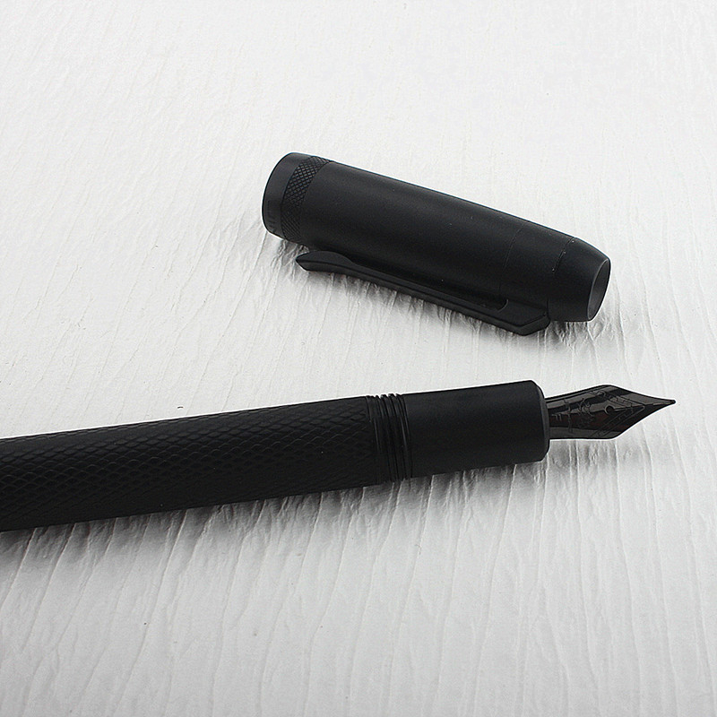 Jinhao 92 Metalinis parašų rašiklis, Nerūdijančio plieno nib, Be anglies tintos