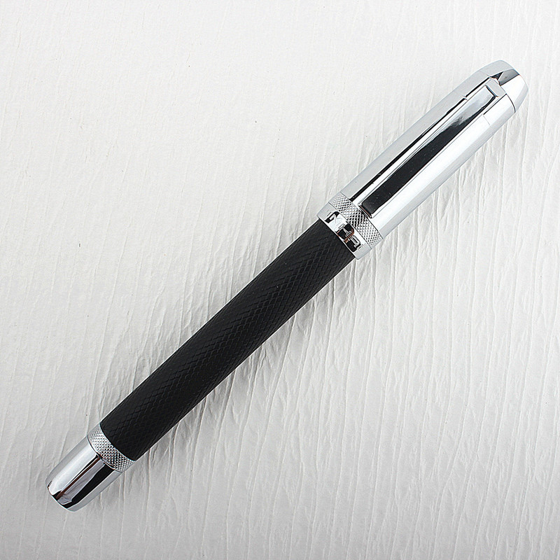 Jinhao 92 Metalinis parašų rašiklis, Nerūdijančio plieno nib, Be anglies tintos