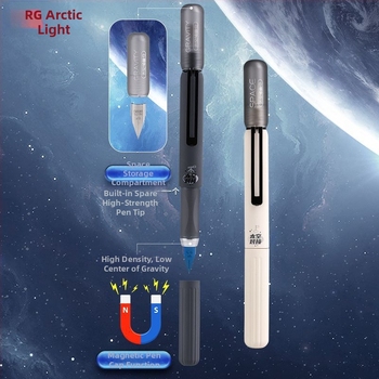 Fontaninis rašiklis su kartridžo įdėklu, EF nib, iridijos galas, magnetinis dangtelis, Space Storage Warehouse modelis