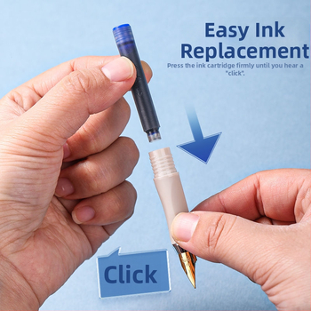 Fontaninis rašiklis su kartridžo įdėklu, EF nib, iridijos galas, magnetinis dangtelis, Space Storage Warehouse modelis