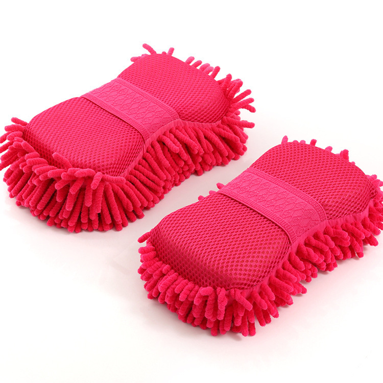 Mikrofibēras chenille automašīnu mazgāšanas sūklis, veids – kokvilnas mazgāšanas sūklis automašīnām, apstrāde un pielāgošana pieejama