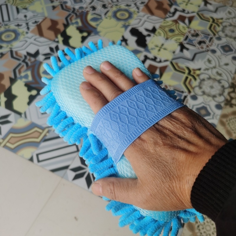 Mikrofibēras chenille automašīnu mazgāšanas sūklis, veids – kokvilnas mazgāšanas sūklis automašīnām, apstrāde un pielāgošana pieejama