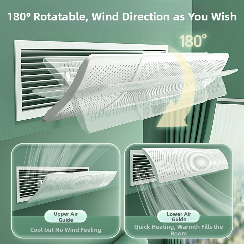 Vēja aizsargs gaisa kondicionierim, sienas stiprinājums, vēja izturīgs, atkārtoti lietojams, vienkāršs stils