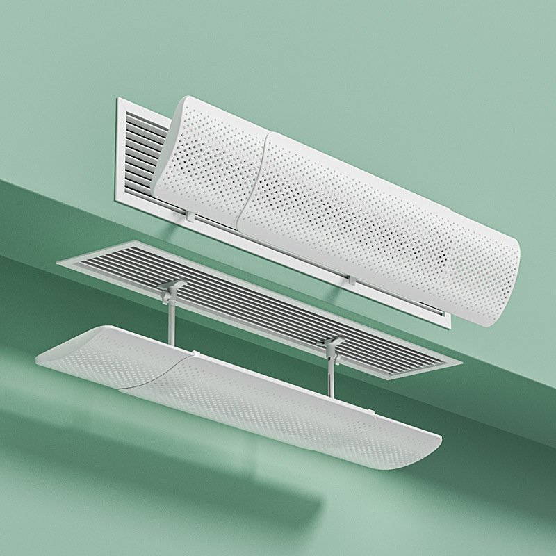 Vēja aizsargs gaisa kondicionierim, sienas stiprinājums, vēja izturīgs, atkārtoti lietojams, vienkāršs stils