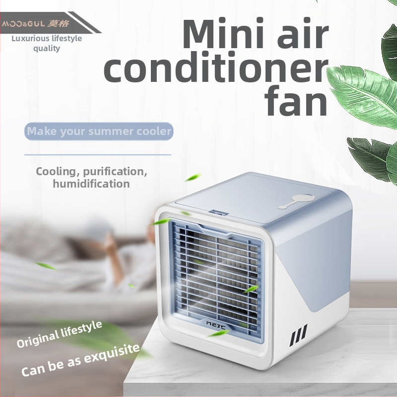 Mini USB oro aušintuvas su 500 ml vandens talpa, 3 greičiai, 5V/8W brushless variklis, triukšmas 45–50 dB