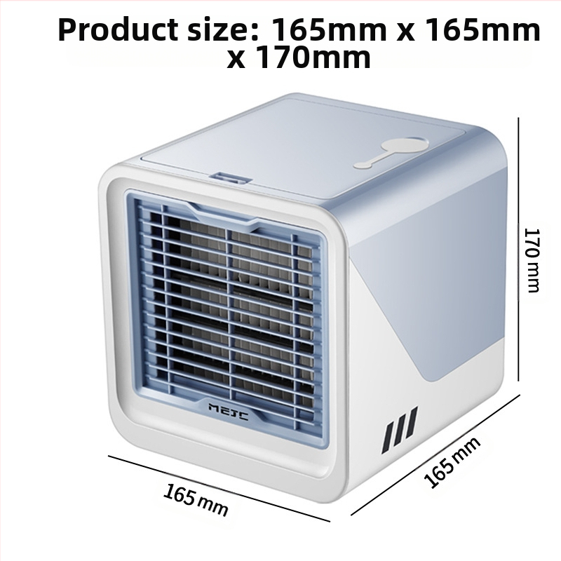 Мини USB охладител за въздух с воден резервоар 500 ml, 3 скорости, 5V/8W, безщетков мотор, шум 45–50 dB