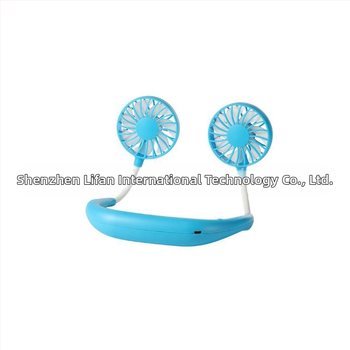 Ανεμιστήρας γύρω από τον λαιμό USB με LED φως, αναδιπλούμενος, με αρωματοθεραπεία, κινητήρας χωρίς ψήκτρες, τρεις ταχύτητες, ενσωματωμένη μπαταρία 1200–2000 mAh