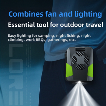 Juosmens ventiliatorius sportui, USB maitinimas, 3 greičiai, triukšmas 36–45 dB, 5V 3W, įmontuota baterija 2000–4000 mAh