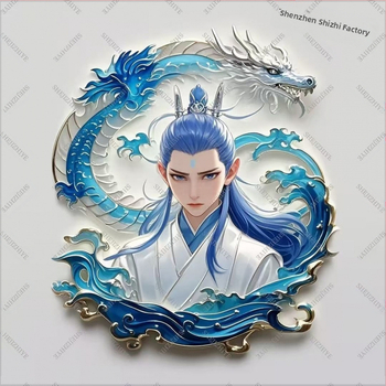 Μεταλλικός μαγνήτης ψυγείου με χαρακτήρες κινούμένων σχεδίων Nezha 2; προσαρμογή διαθέσιμη; μάρκα: Άλλη; Υποστηρίζεται Alipay