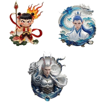 Μεταλλικός μαγνήτης ψυγείου με χαρακτήρες κινούμένων σχεδίων Nezha 2; προσαρμογή διαθέσιμη; μάρκα: Άλλη; Υποστηρίζεται Alipay